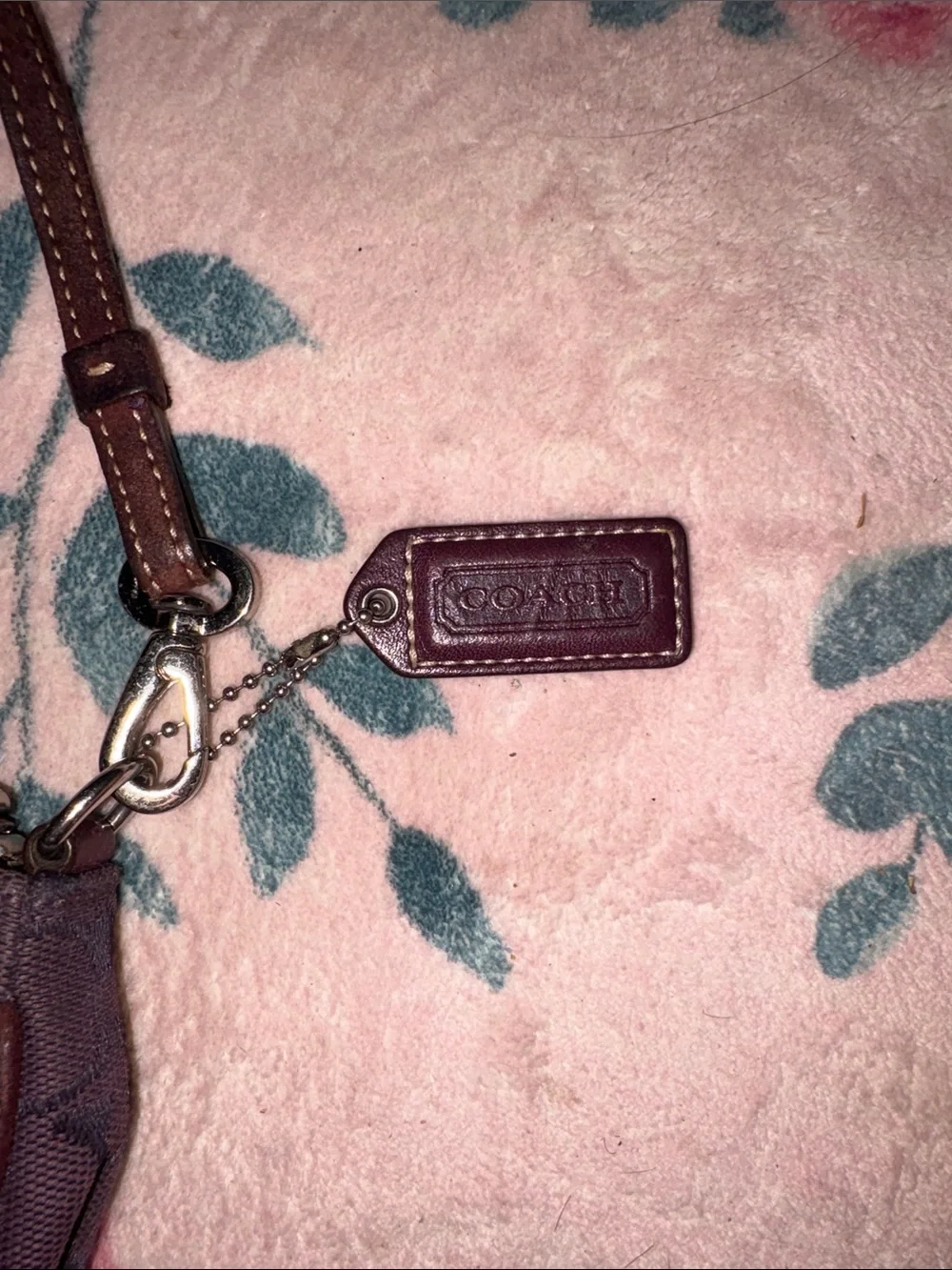 Coach Purple and Brown Signature Shoulder Bag - Picture 2 of 8